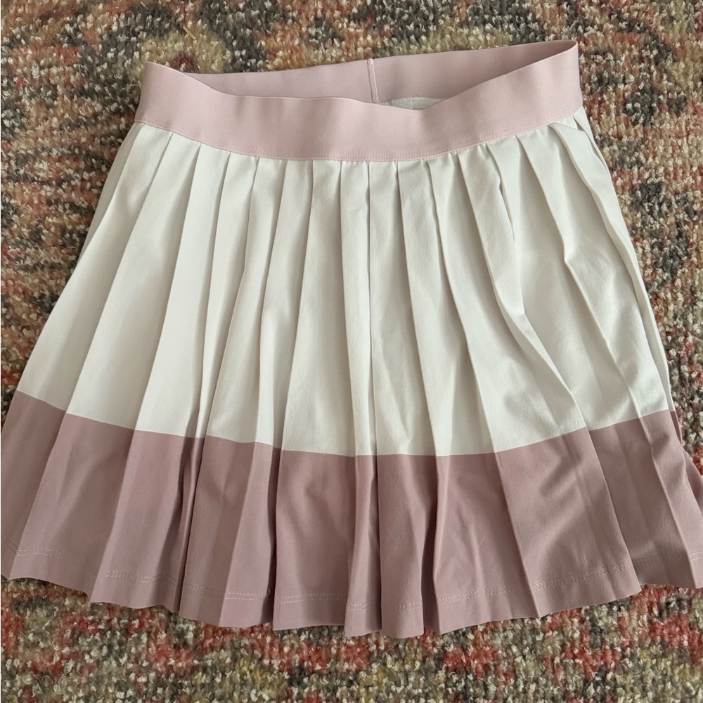 Athleta Girl Pleated Tennis Skort Kids Size L 12 Attached Shorts With Pockets